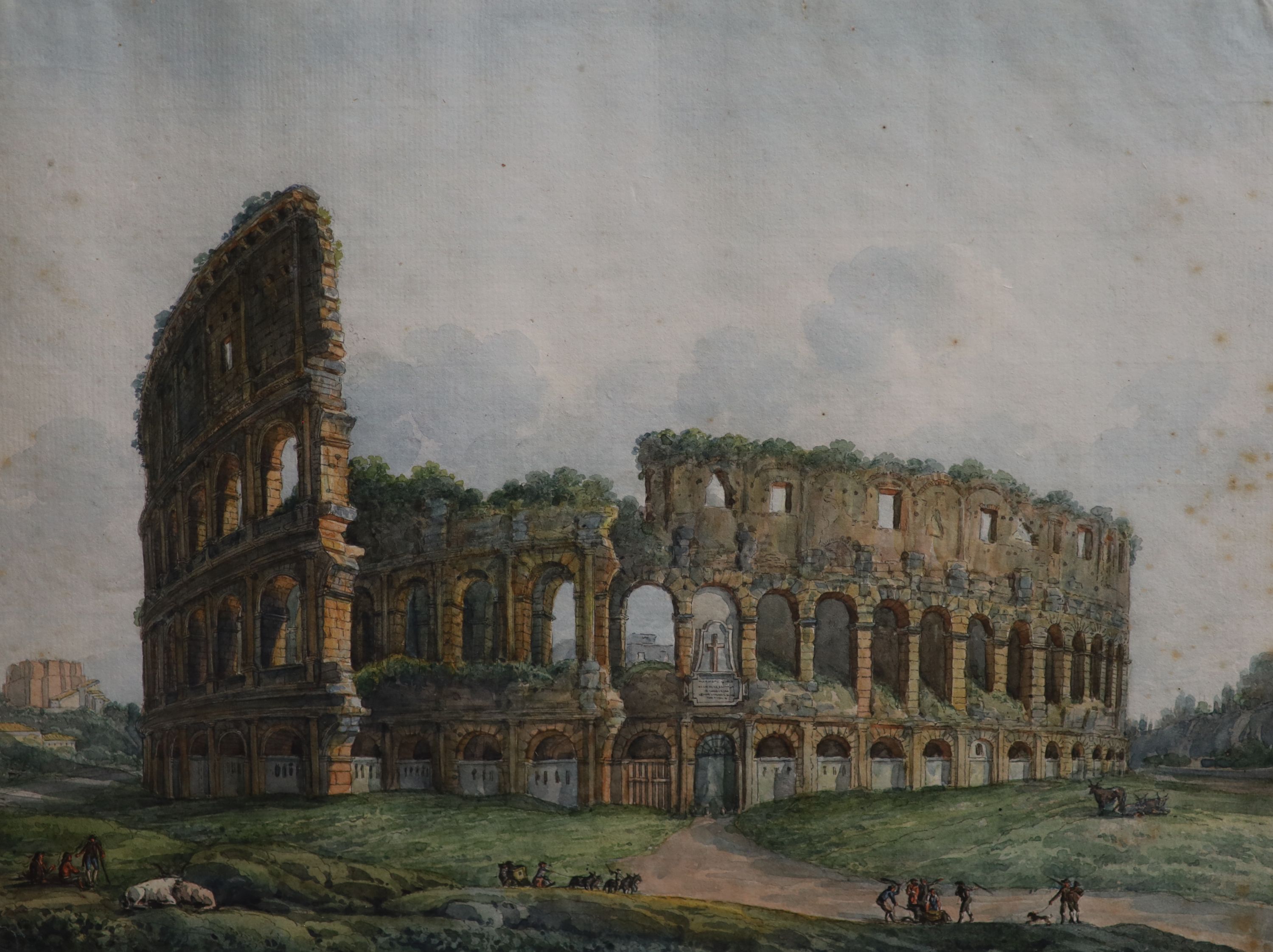 James Forbes (1749-1819), Rome: Pantheon, Colosseum and Campidoglio, set of three watercolours, 22 x 28.5cm